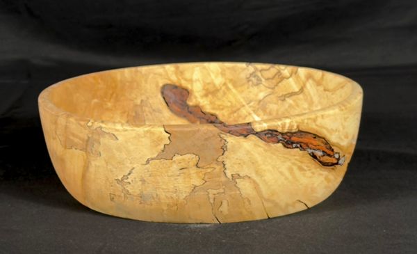 Spalted Maple Shallow Bowl
